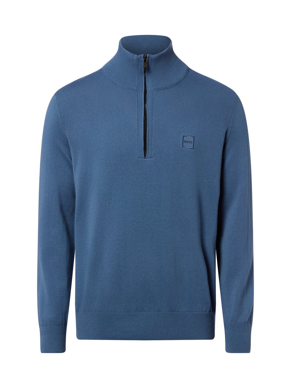 BOSS Orange Strickpullover mit Cashmere Herren Baumwolle blau, XL