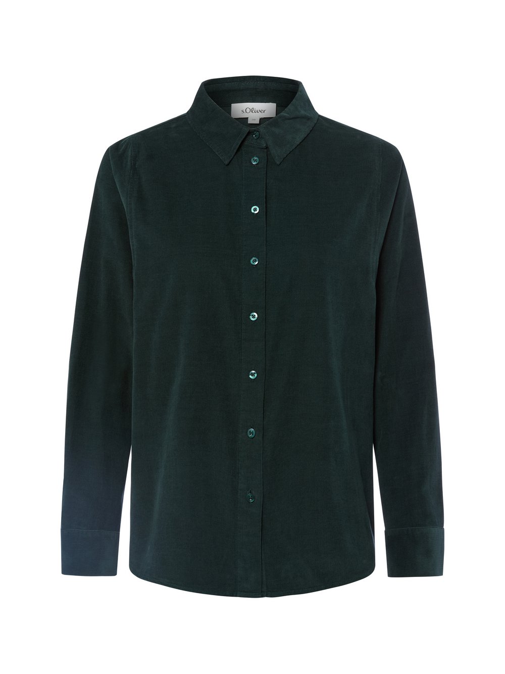 Thumbnail - s.Oliver Cordbluse Damen Baumwolle grün, 36