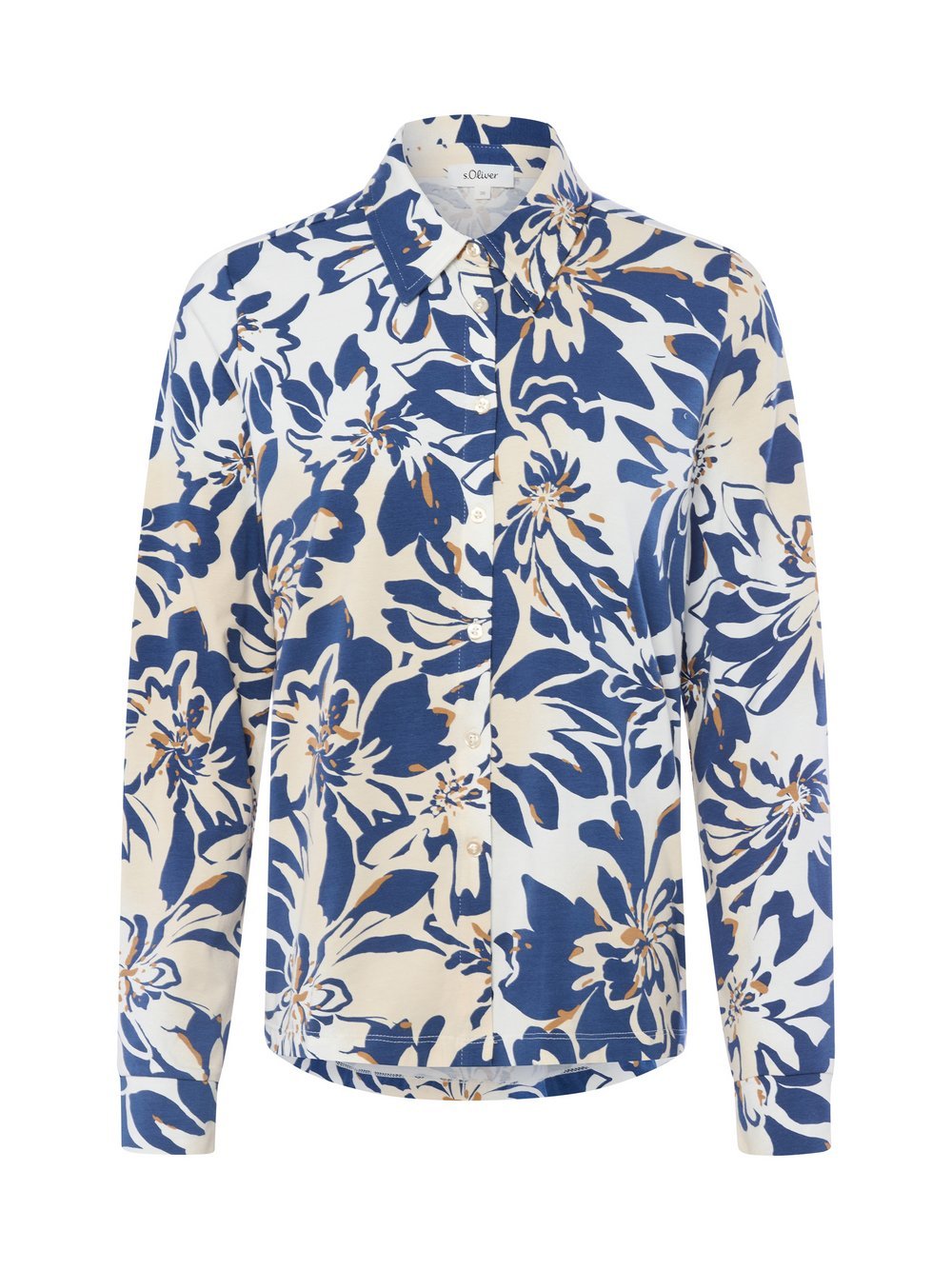 s.Oliver Hemdbluse Damen Baumwolle mehrfarbig gemustert, 38