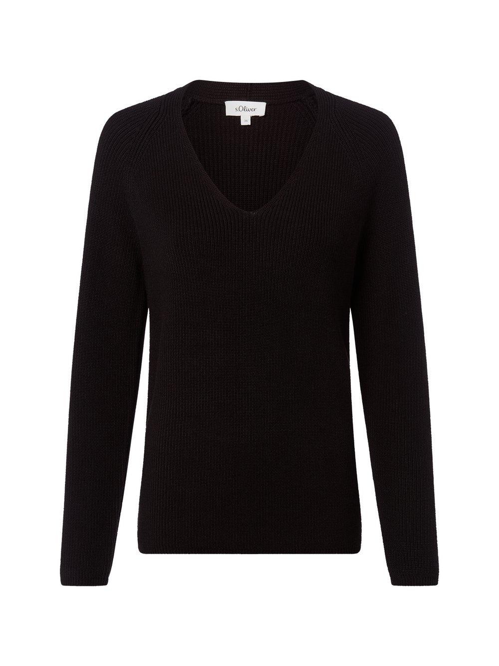 s.Oliver Strickpullover Damen Baumwolle schwarz, 42