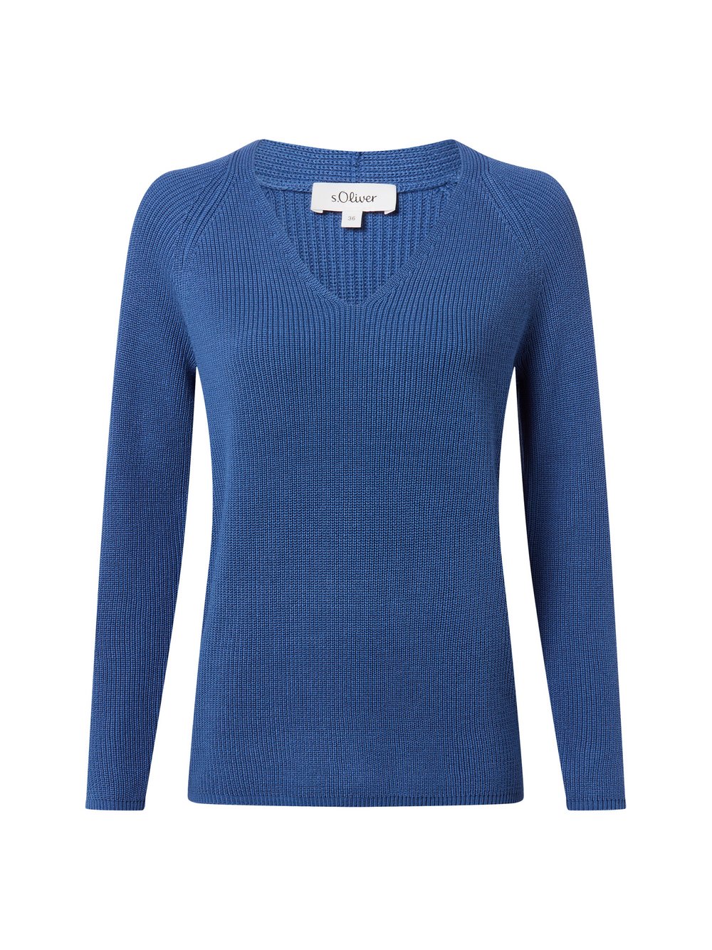 s.Oliver Strickpullover Damen Baumwolle blau, 36