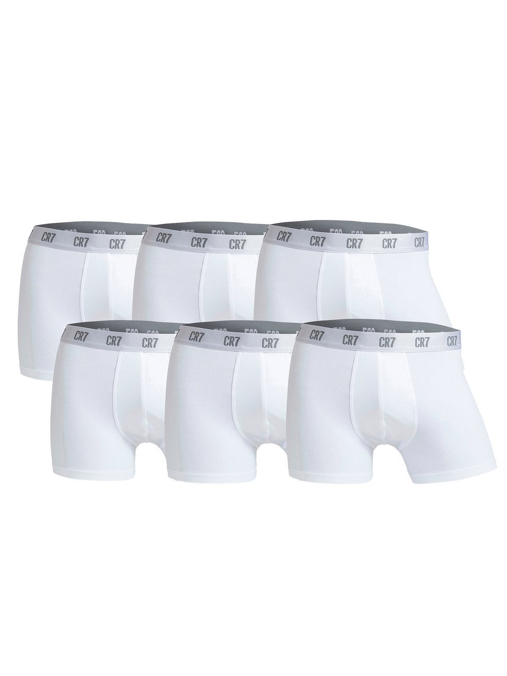 CR7 Boxershort 6er Pack Herren Baumwolle weiß, L