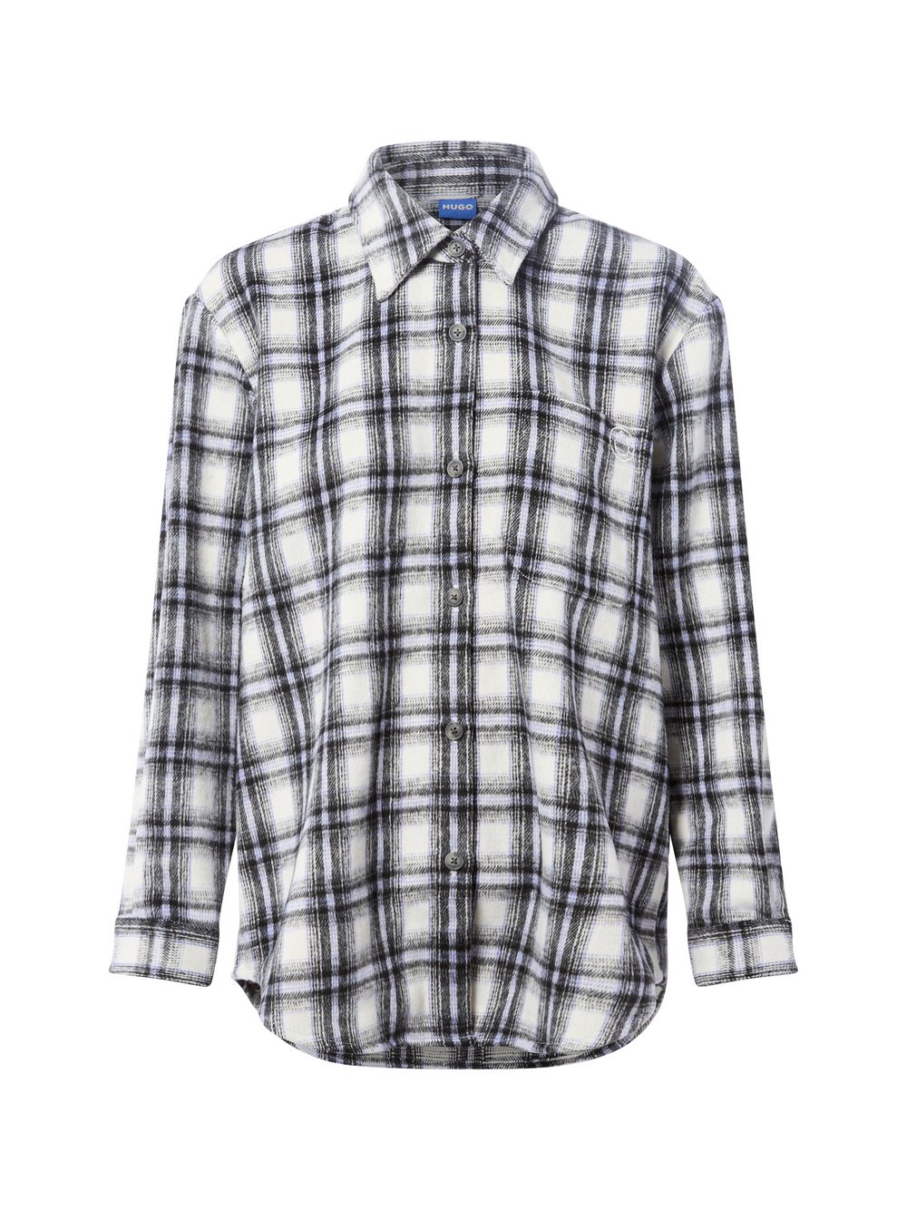 HUGO BLUE Flanellhemd Damen mehrfarbig kariert, 34