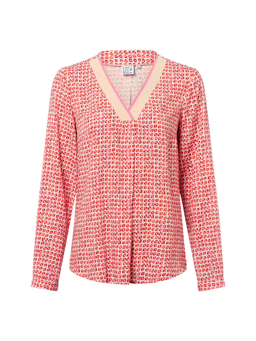 Emily van den Bergh Blusenshirt Damen Viskose mehrfarbig gemustert, 38