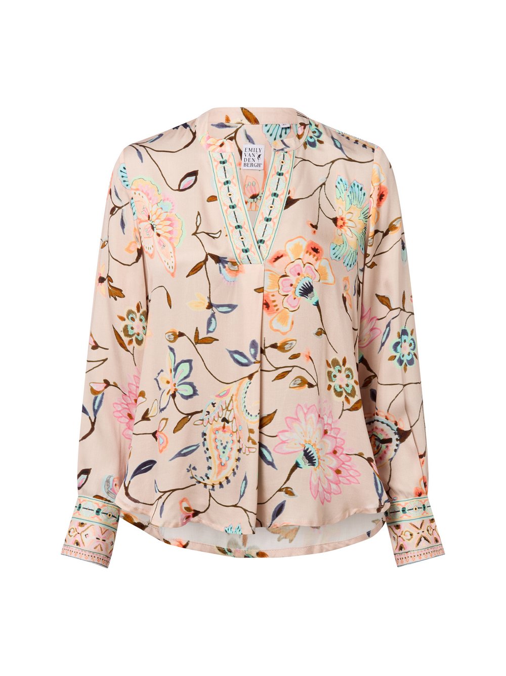 Emily van den Bergh Blusenshirt Damen Viskose mehrfarbig bedruckt, 44