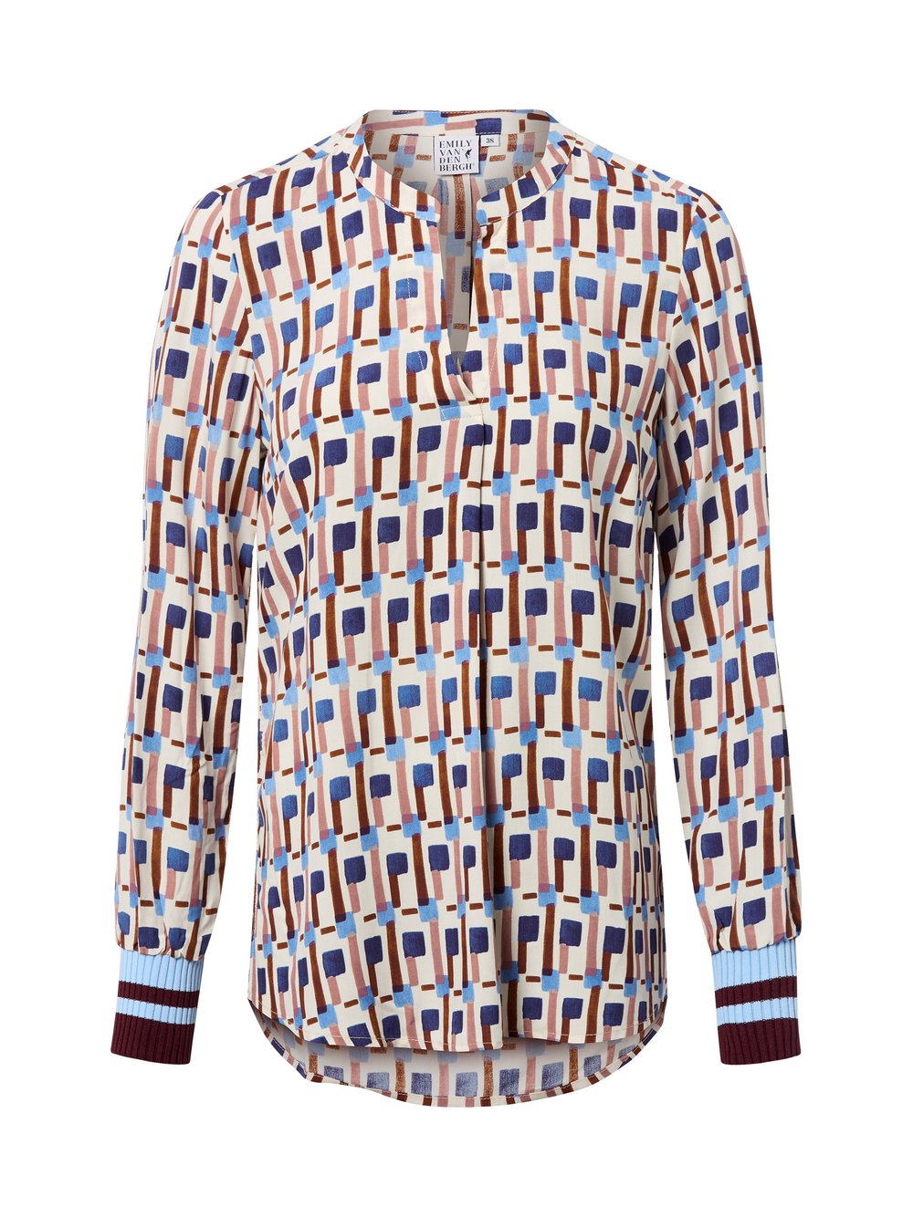 Emily van den Bergh Blusenshirt Damen Viskose mehrfarbig gemustert, 38