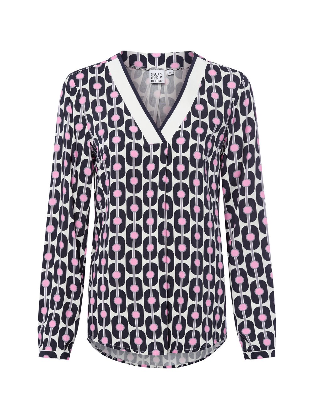 Thumbnail - Emily van den Bergh Tunikabluse Damen Viskose mehrfarbig gemustert, 40