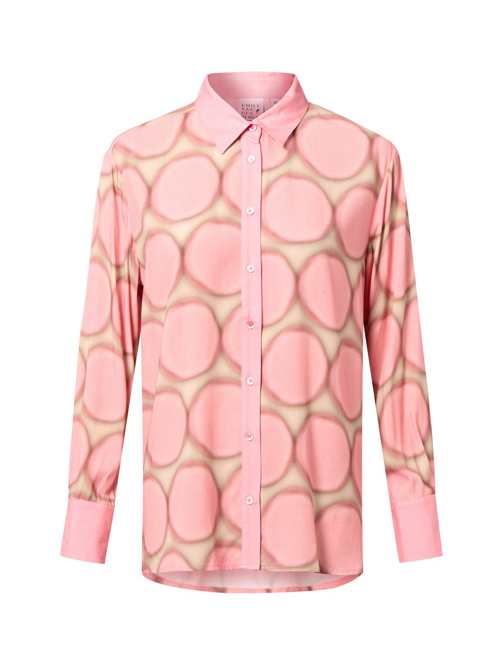 Emily van den Bergh Hemdbluse Damen Viskose rosa gemustert, 40