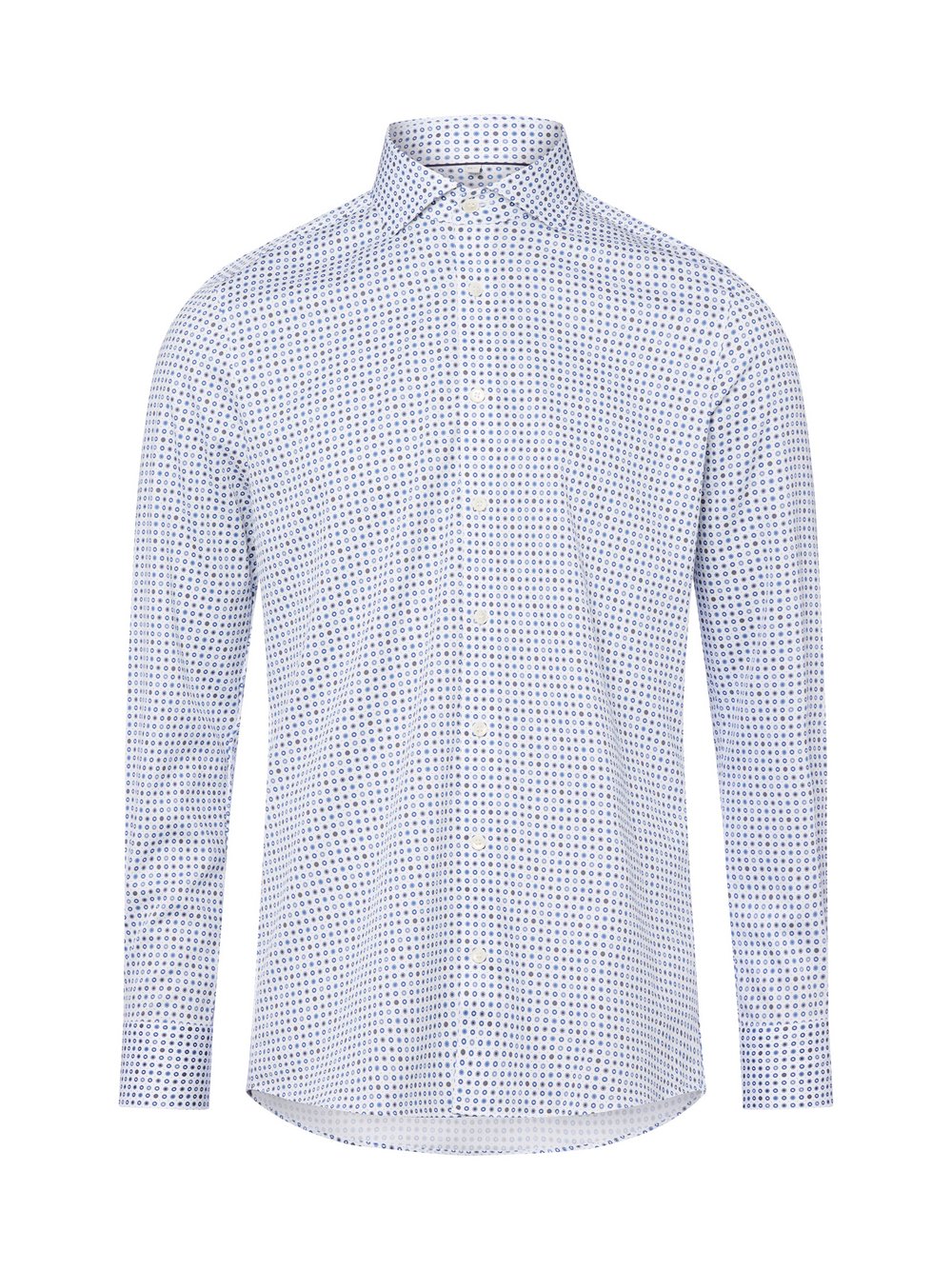 OLYMP Level Five Businesshemd Herren Slim Fit Baumwolle weiß gemustert, 41