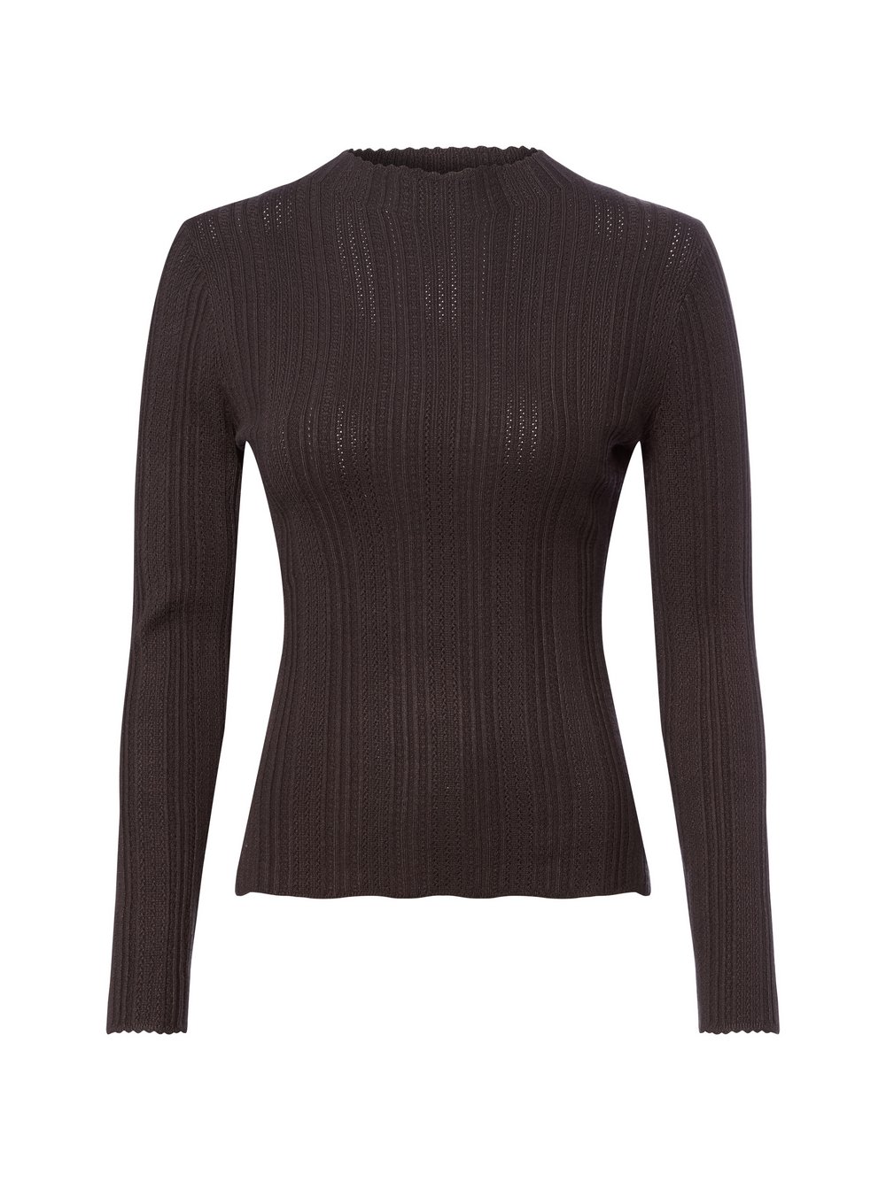 Marie Lund Lochstrick-Pullover Damen Viskose braun, XXL