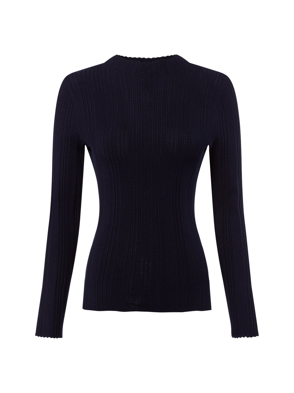Marie Lund Lochstrick-Pullover Damen Viskose blau, S