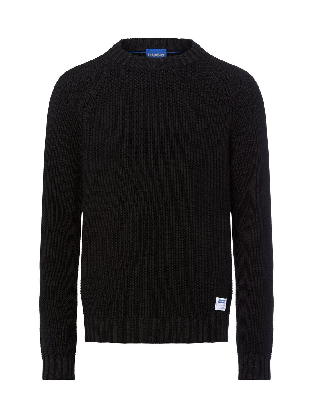 Thumbnail - HUGO BLUE Strickpullover Herren Baumwolle schwarz, M