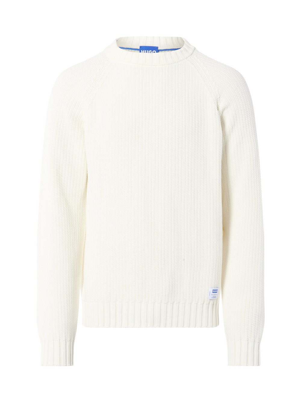 HUGO BLUE Strickpullover Herren Baumwolle weiß, M