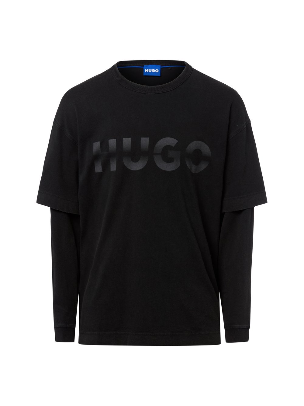 HUGO BLUE Langarmshirt Herren Baumwolle mehrfarbig, M