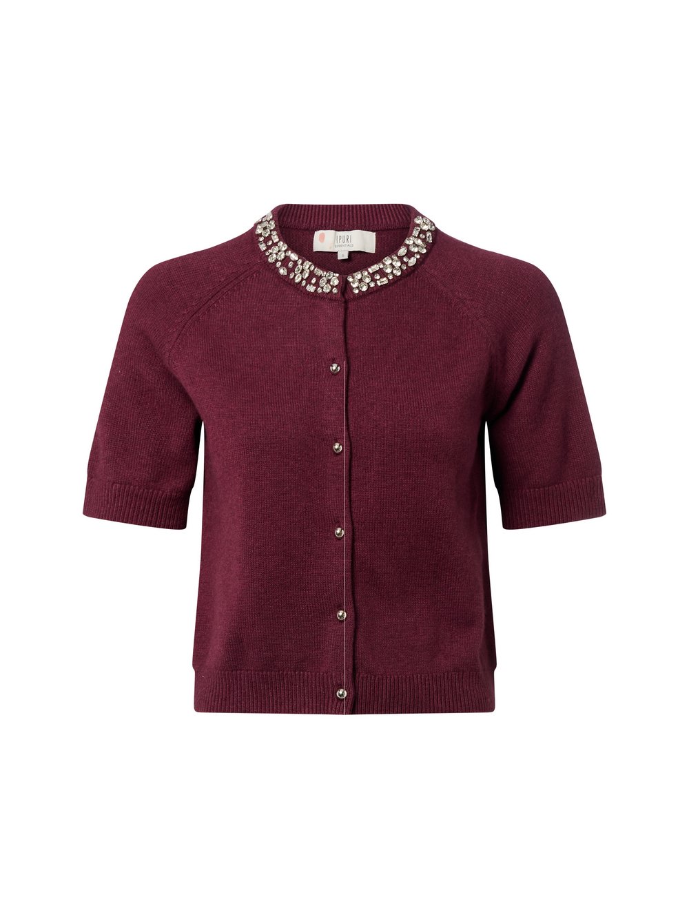 IPURI Strickjacke mit Merinowollanteil Damen lila meliert, M