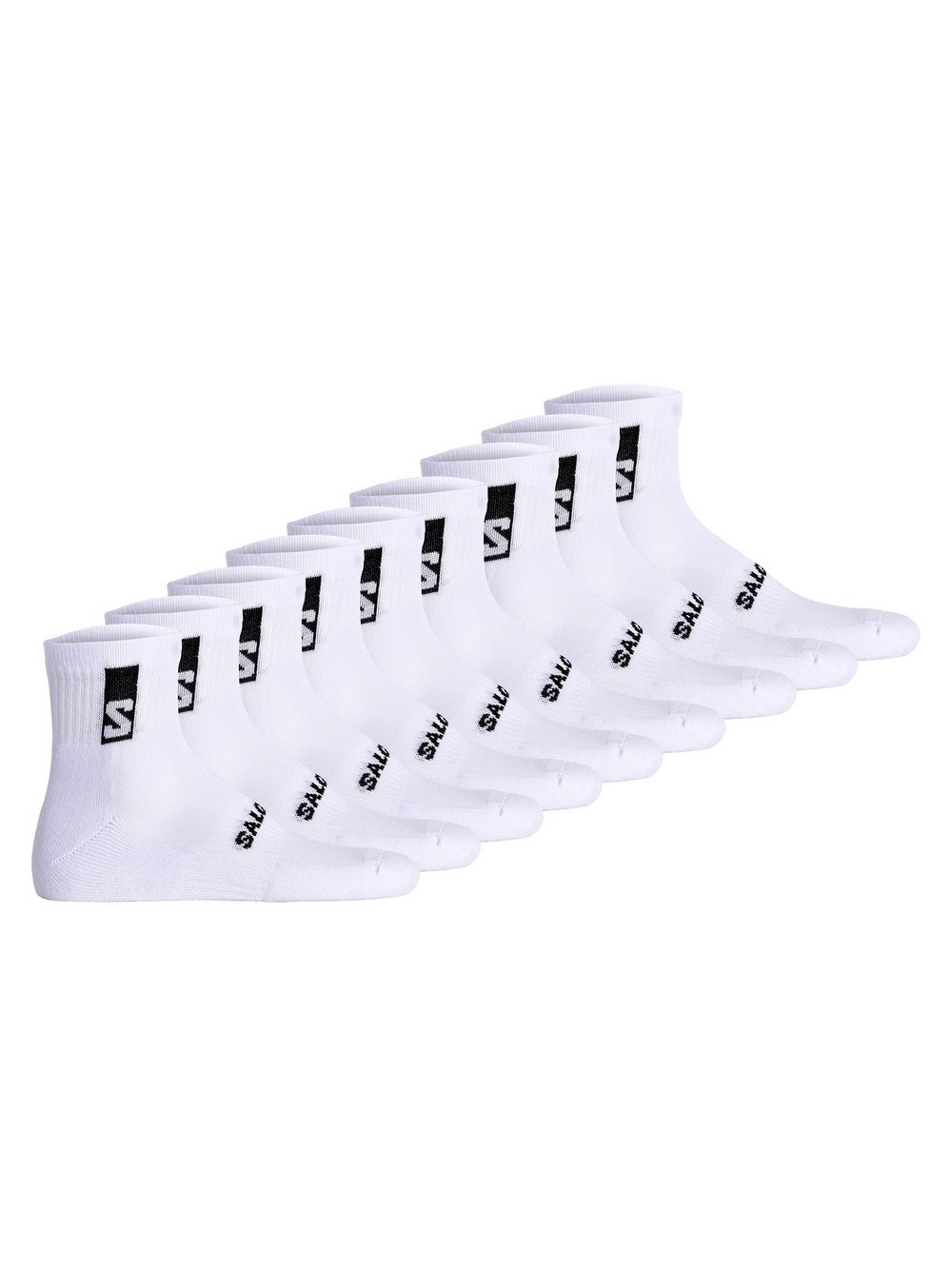 Salomon Socken 9er Pack Damen Baumwolle weiß, 36-38