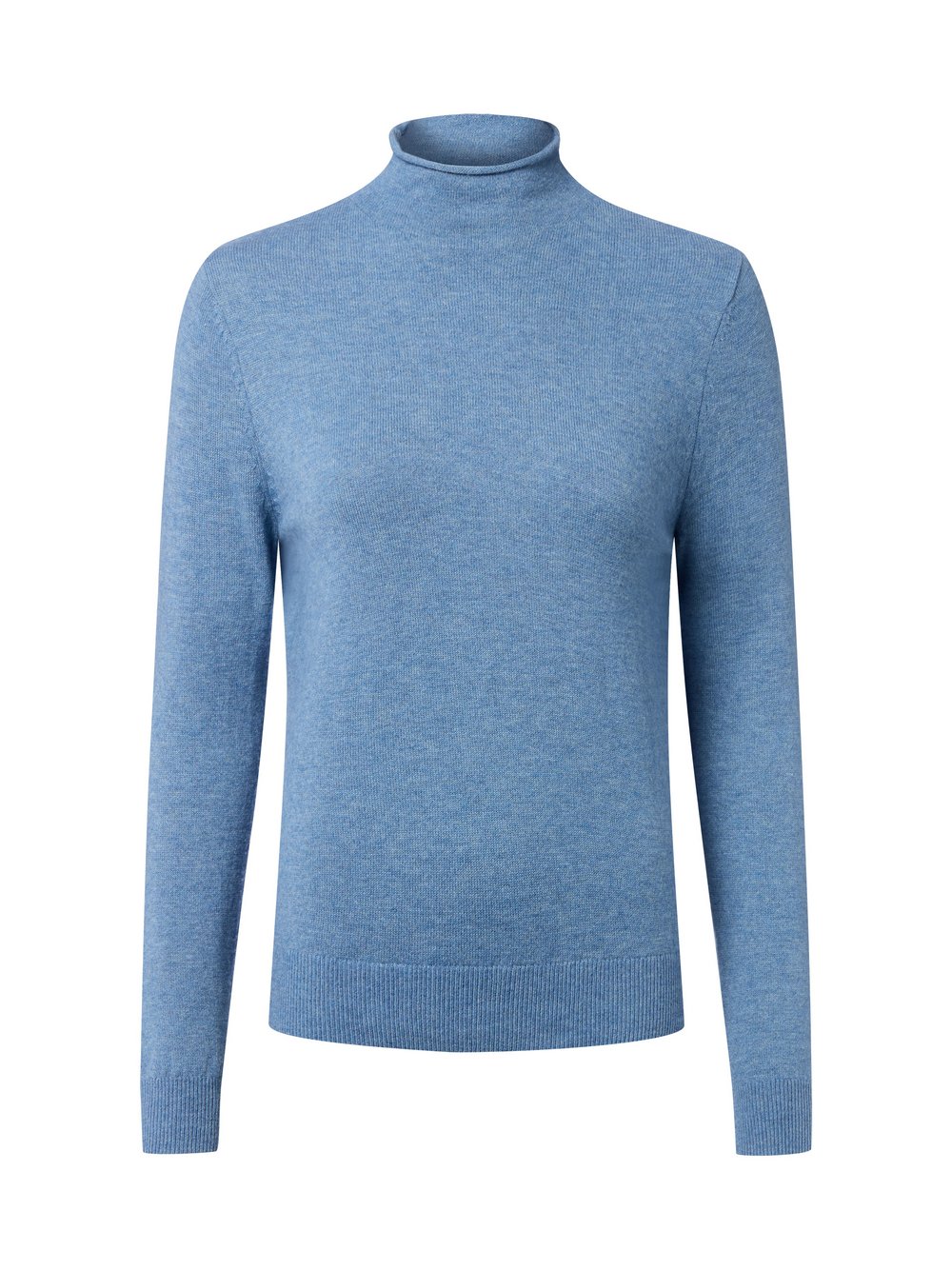 IPURI Wollpullover mit Merino-Anteil Damen Feinstrick blau meliert, XL