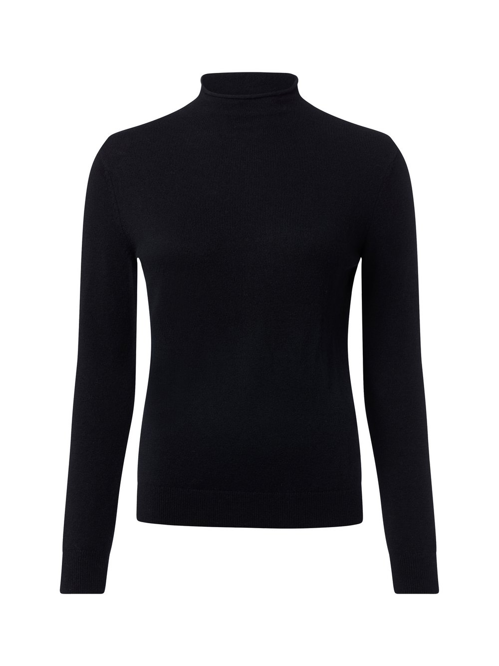 IPURI Wollpullover mit Merino-Anteil Damen Feinstrick schwarz, L