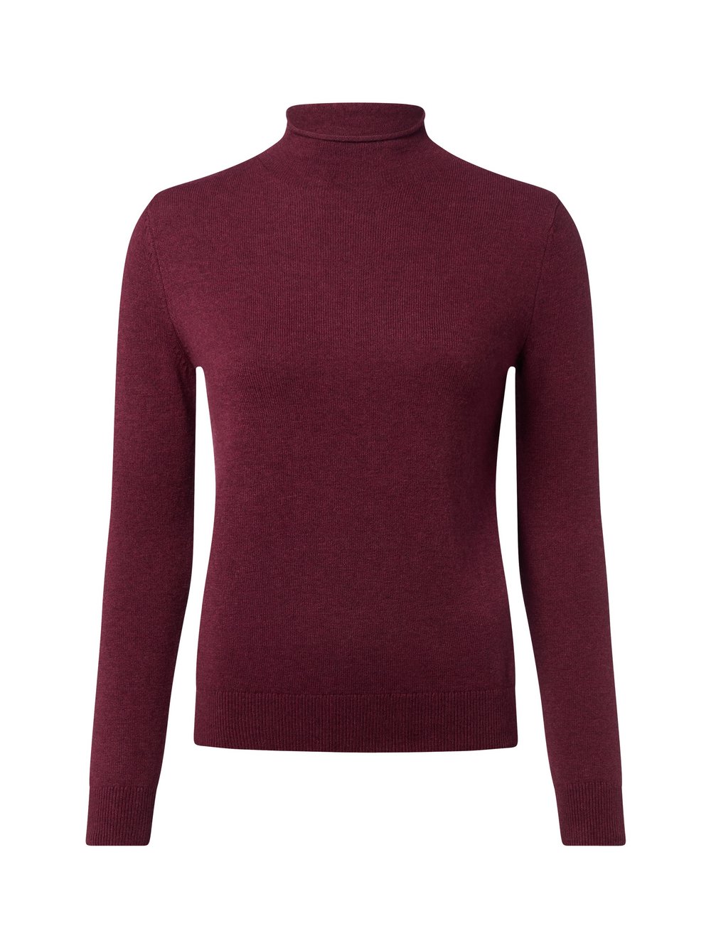 IPURI Wollpullover mit Merino-Anteil Damen Feinstrick rot meliert, L