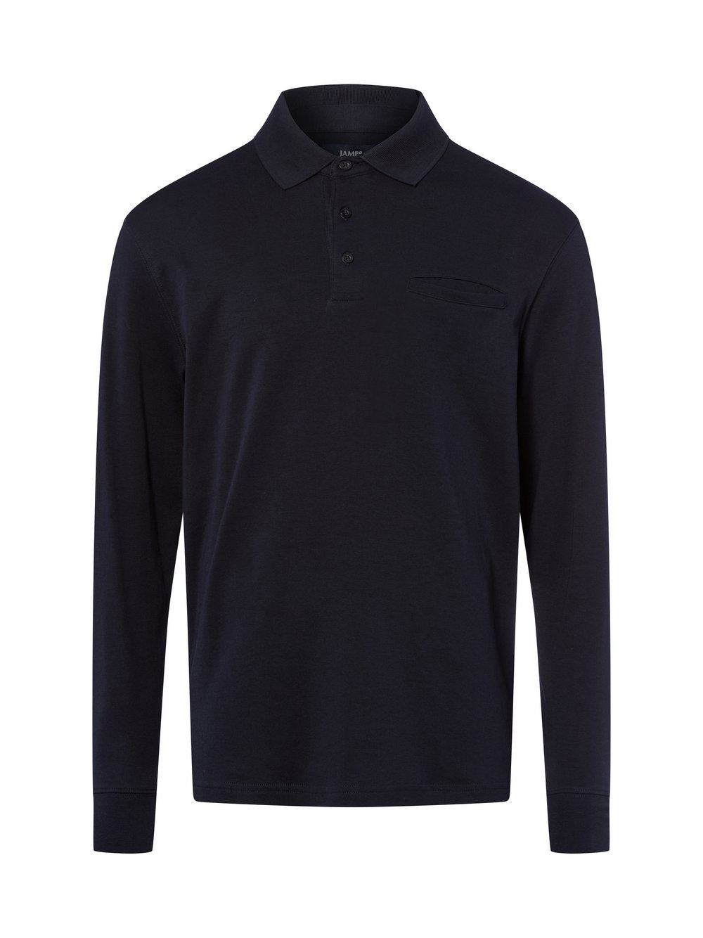 James Langarm-Poloshirt Herren Baumwolle blau, L