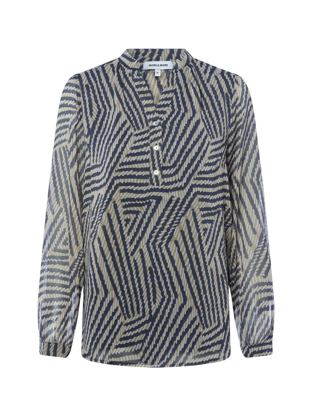 More & More Blusenshirt Damen mehrfarbig gemustert, 36