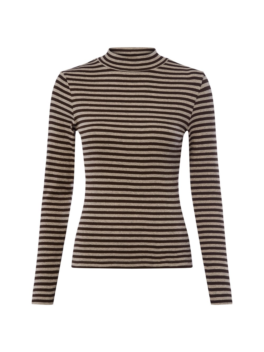 Marie Lund Langarmshirt Damen Baumwolle braun gestreift, S