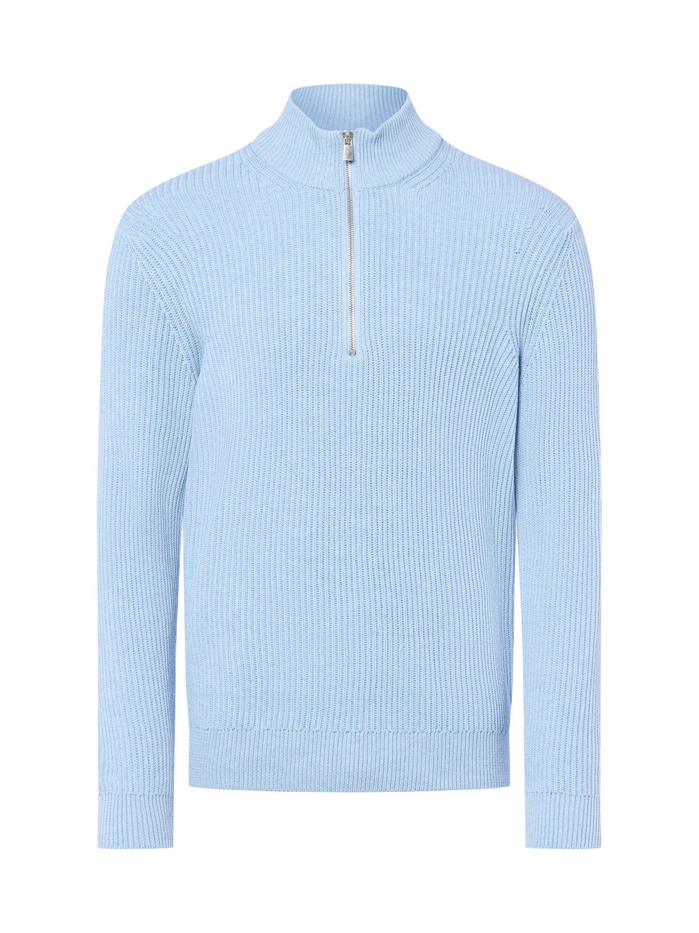 Nils Sundström Strickpullover Herren Baumwolle blau, XXL