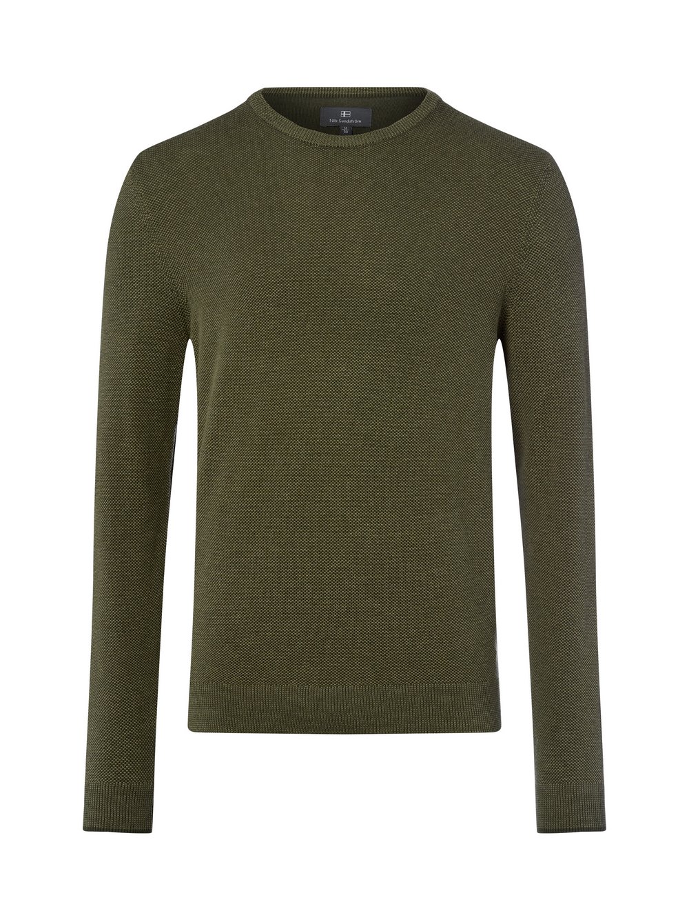 Nils Sundström Strickpullover Herren Feinstrick grün gemustert, M