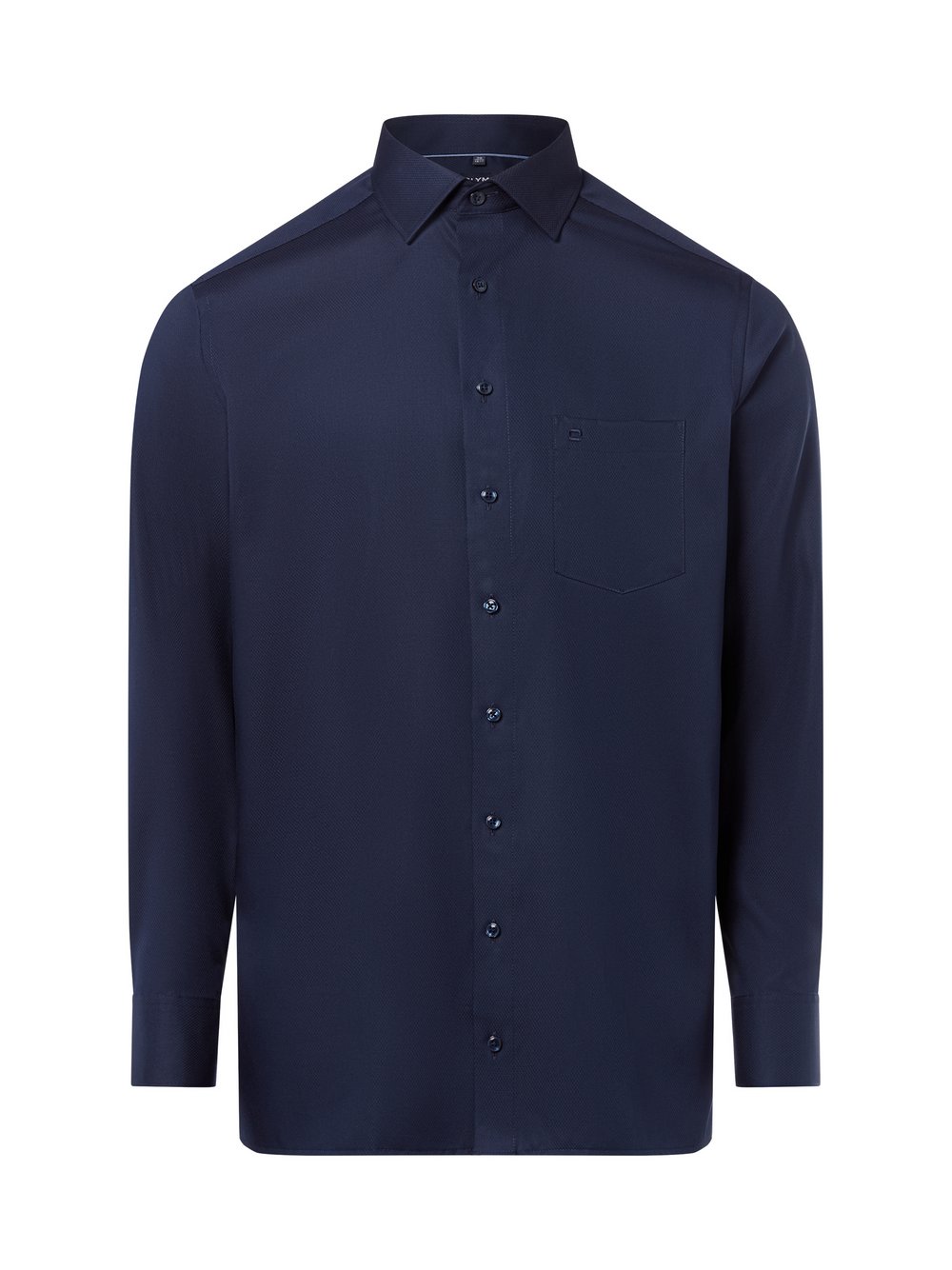 Thumbnail - OLYMP Luxor modern fit Businesshemd Herren Baumwolle blau strukturiert, 43