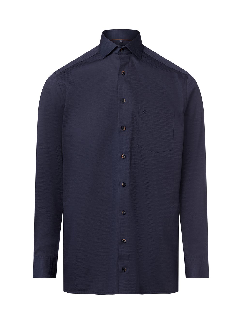 Thumbnail - OLYMP Luxor modern fit Hemd Herren Baumwolle blau strukturiert, 41