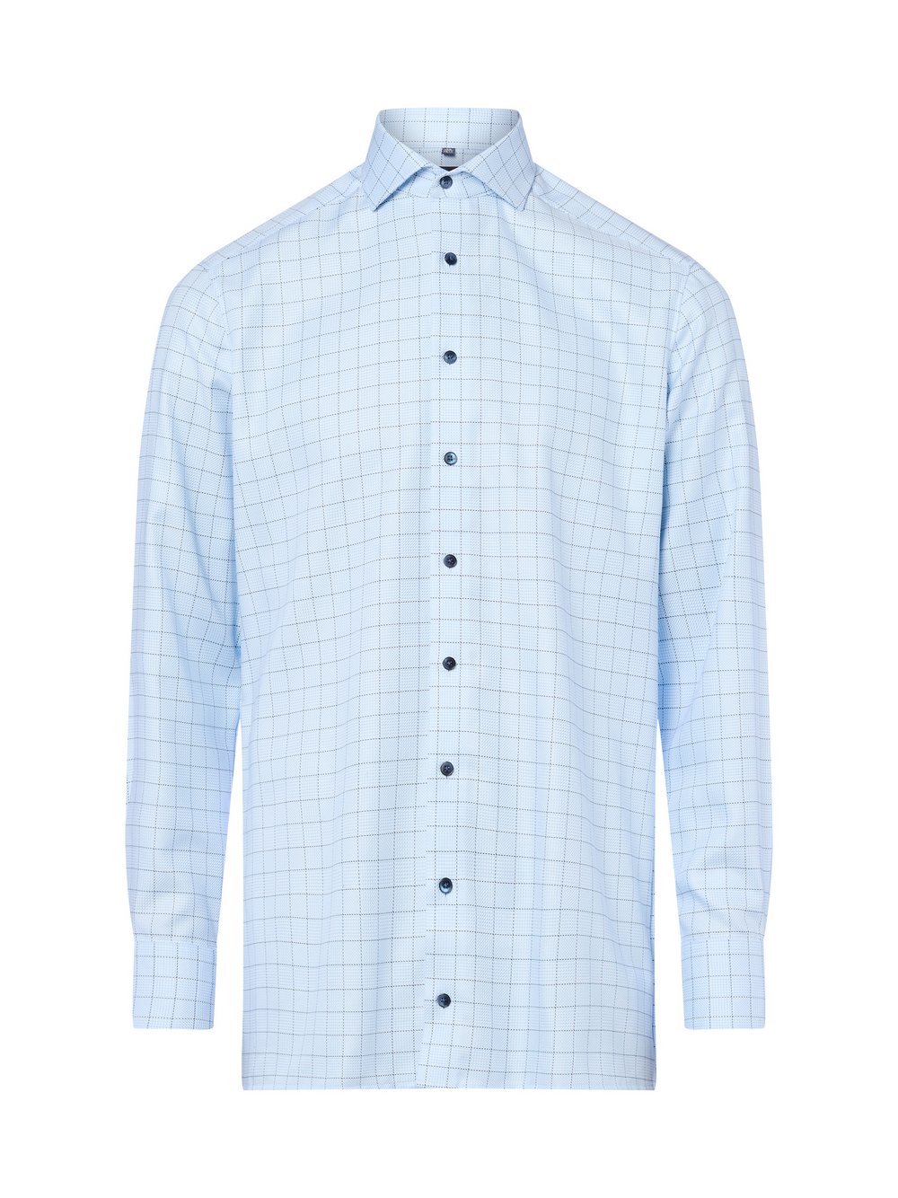 Thumbnail - OLYMP Luxor modern fit Hemd Herren Baumwolle blau kariert, 39