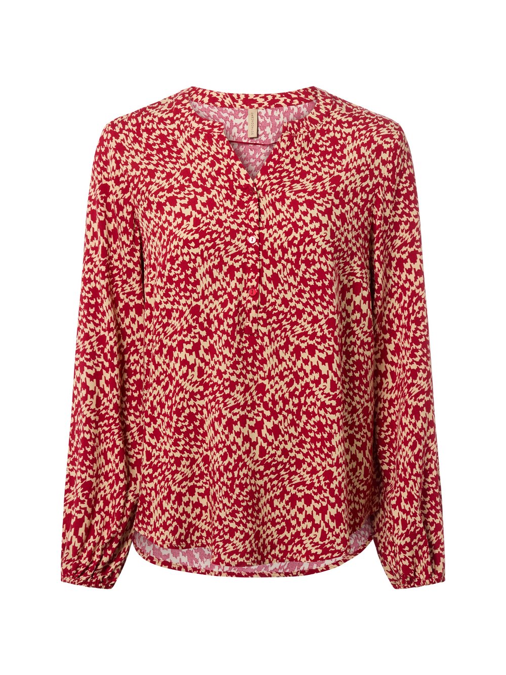 soyaconcept® Bluse Damen Viskose rot gemustert, L