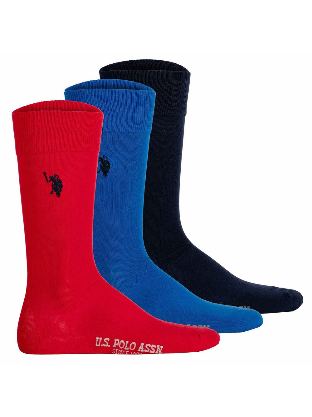 U.S. Polo Assn. Socken 3er Pack Herren Baumwolle mehrfarbig, 43-46