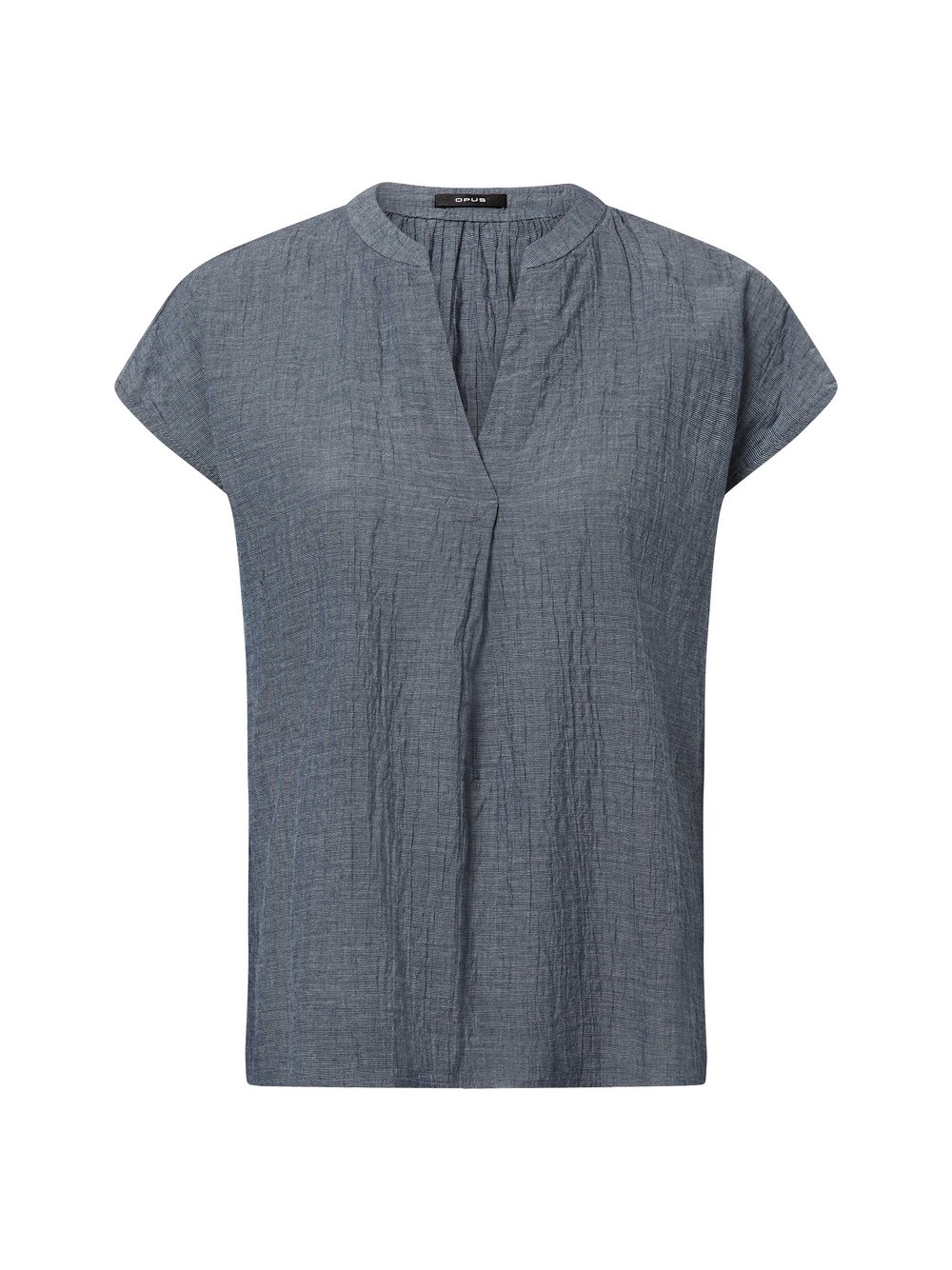 Opus Blusenshirt Damen Baumwolle blau meliert, 38