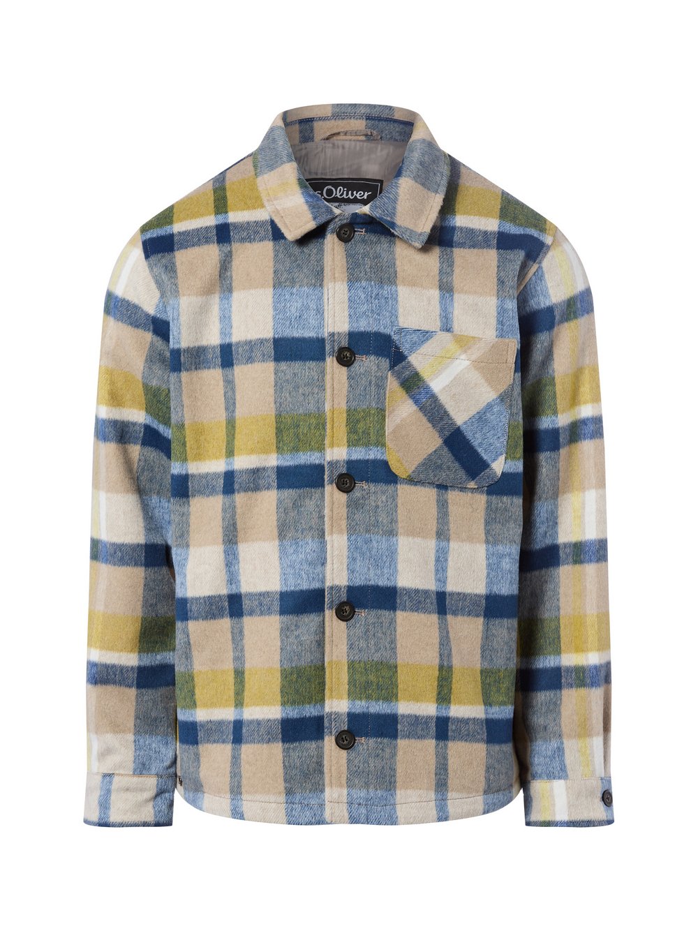 Thumbnail - s.Oliver Hemdjacke mit Woll-Anteil Herren Comfort Fit mehrfarbig kariert, M