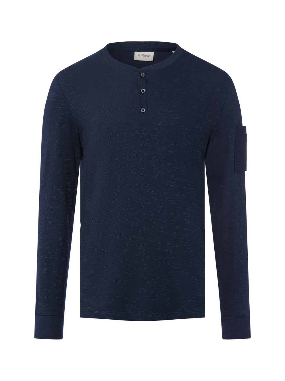 s.Oliver Henley Herren Baumwolle blau meliert, M