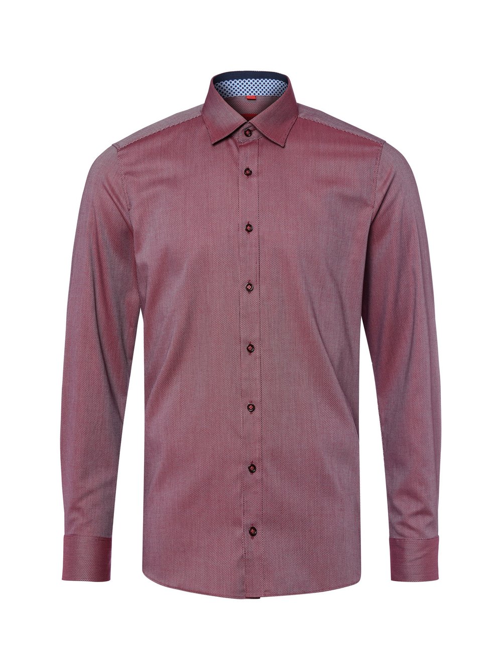 Finshley & Harding Businesshemd Herren Slim Fit Baumwolle rot, 42