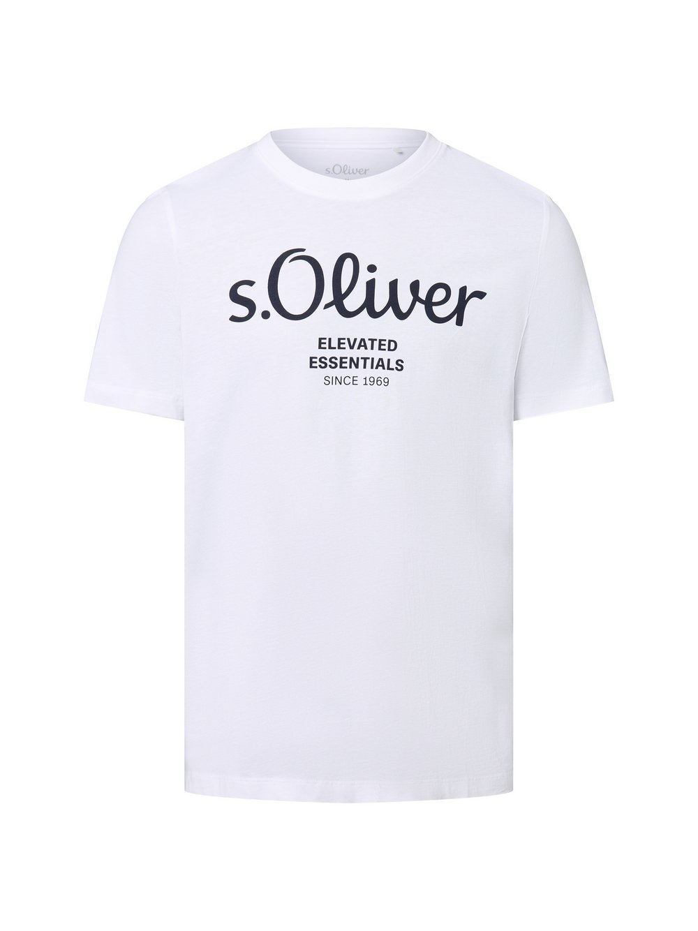 s.Oliver T-Shirt Herren Baumwolle weiß bedruckt, L