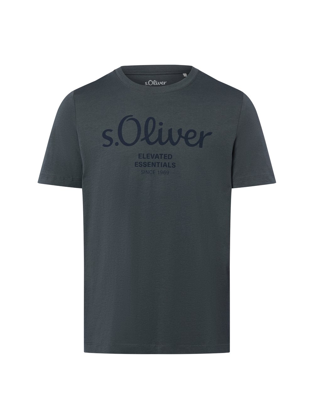 s.Oliver T-Shirt Herren Baumwolle grau bedruckt, XL