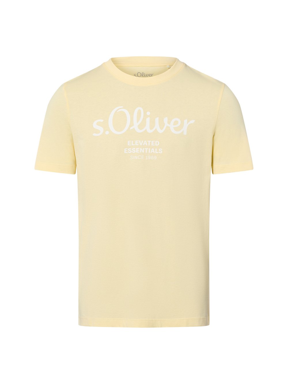 s.Oliver T-Shirt Herren Baumwolle gelb bedruckt, S