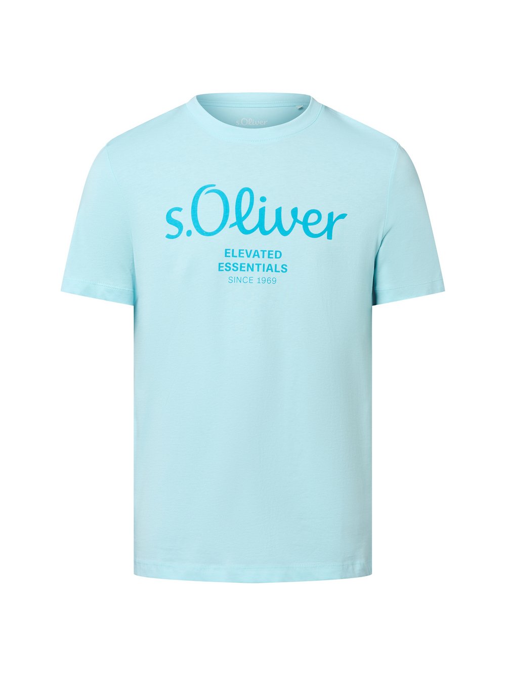 s.Oliver T-Shirt Herren Baumwolle blau bedruckt, L