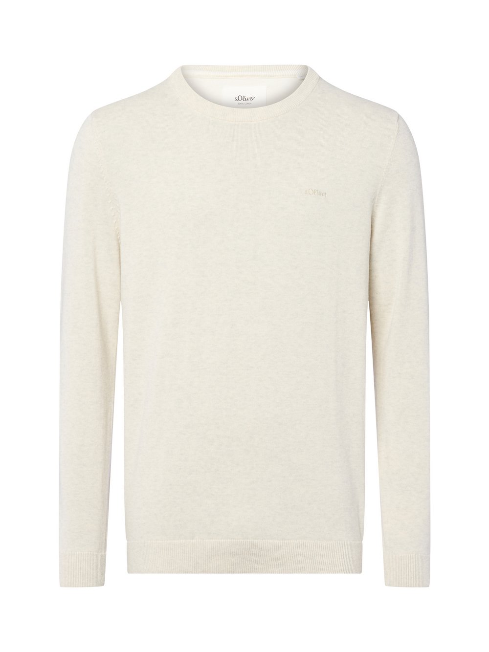 Thumbnail - s.Oliver Pullover Herren Feinstrick weiß meliert, XL