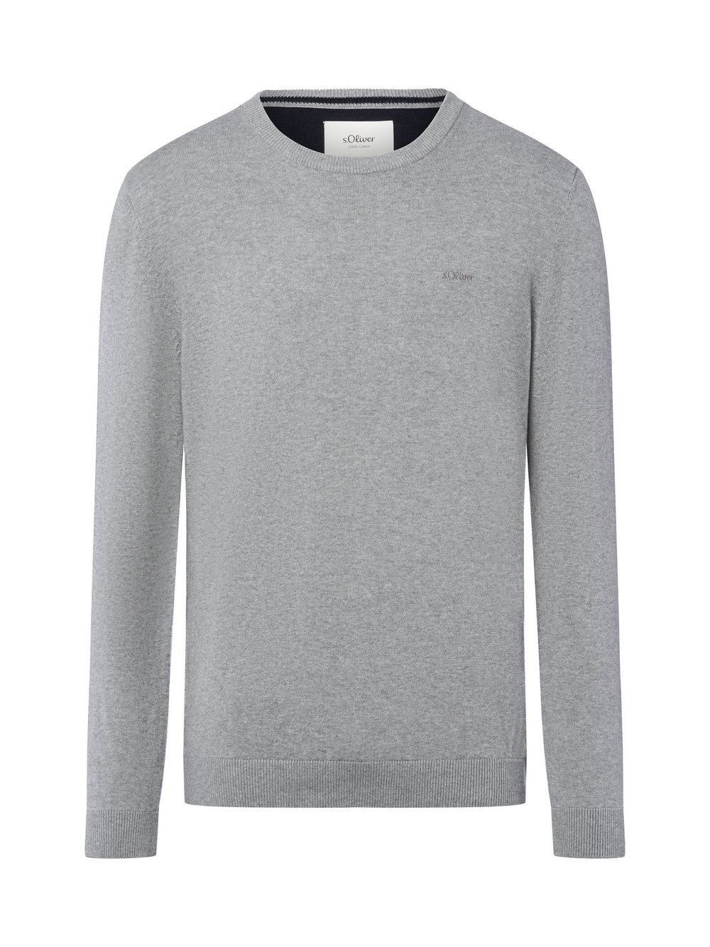 s.Oliver Pullover Herren Feinstrick grau meliert, XXL