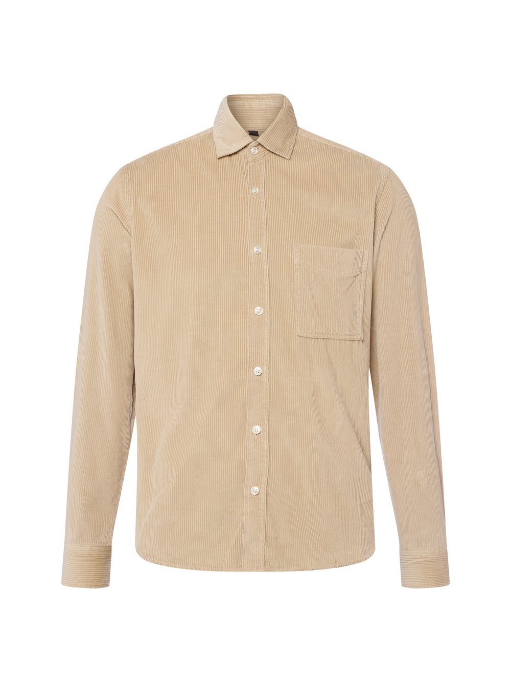 Nils Sundström Cordhemd Herren Regular Fit Baumwolle beige, S
