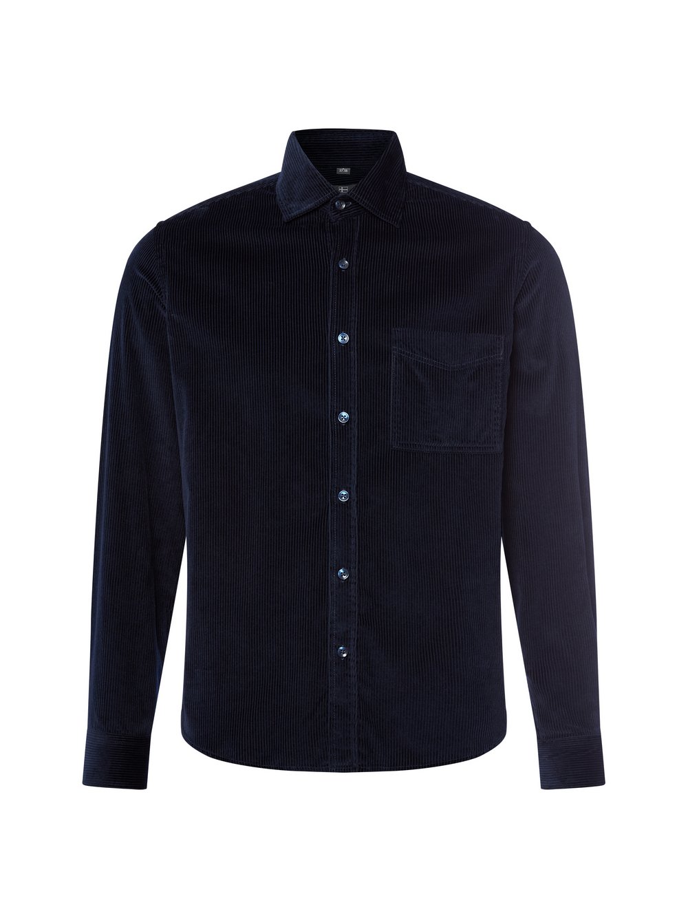 Nils Sundström Cordhemd Herren Regular Fit Baumwolle blau, XL