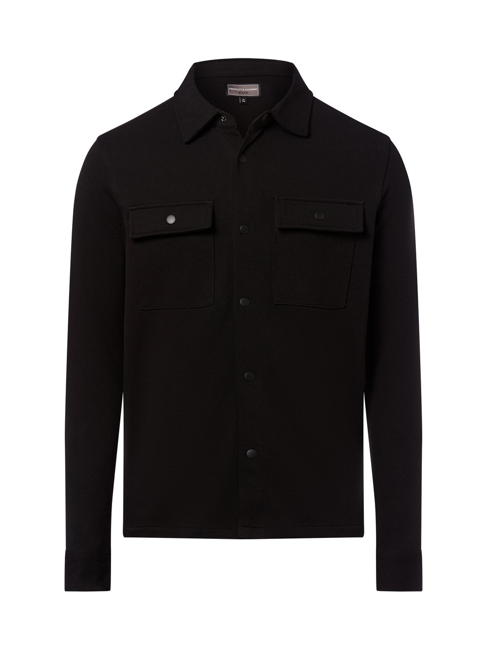 Finshley & Harding Sweatjacke Herren Baumwolle schwarz, XXL