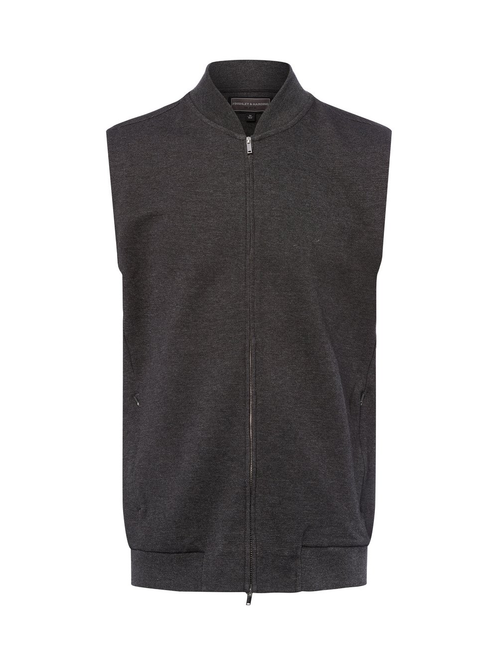Finshley & Harding Weste Herren Baumwolle grau meliert, S