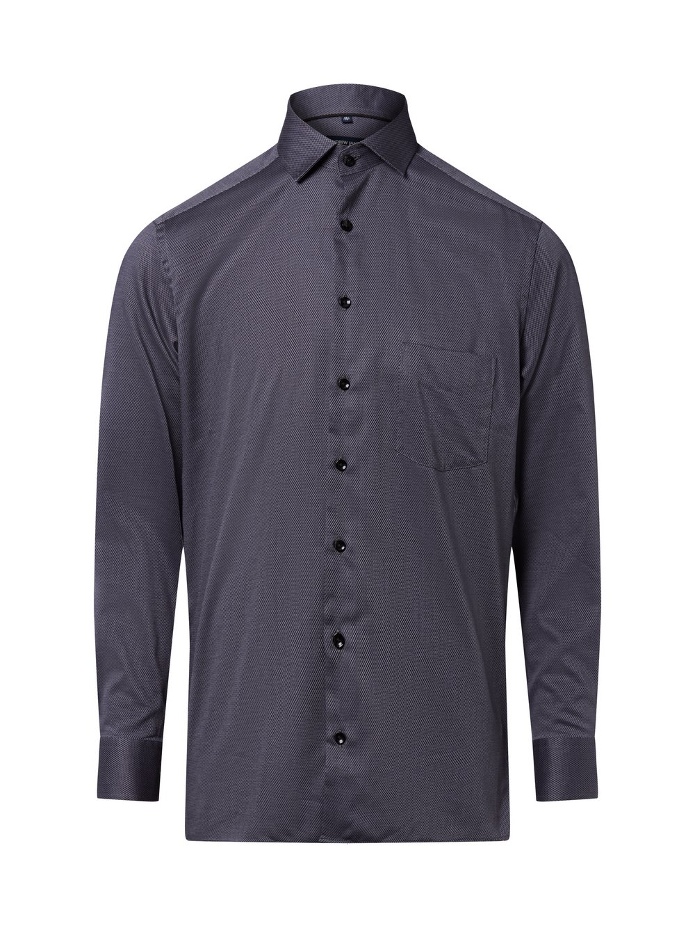 Andrew James Businesshemd Herren Regular Fit Baumwolle grau gemustert, 41