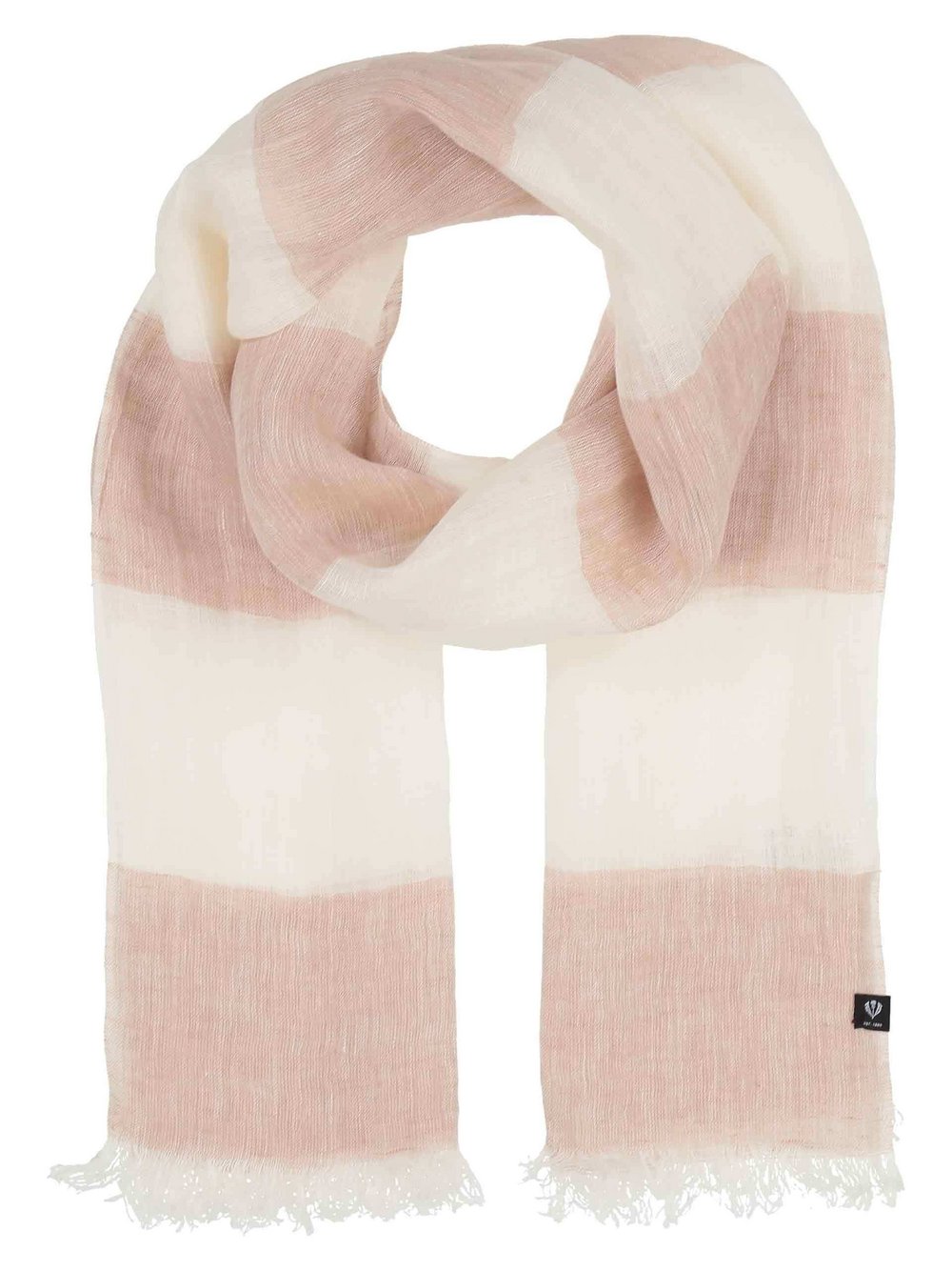 Fraas Schal Damen Leinen rosa gestreift, ONE SIZE