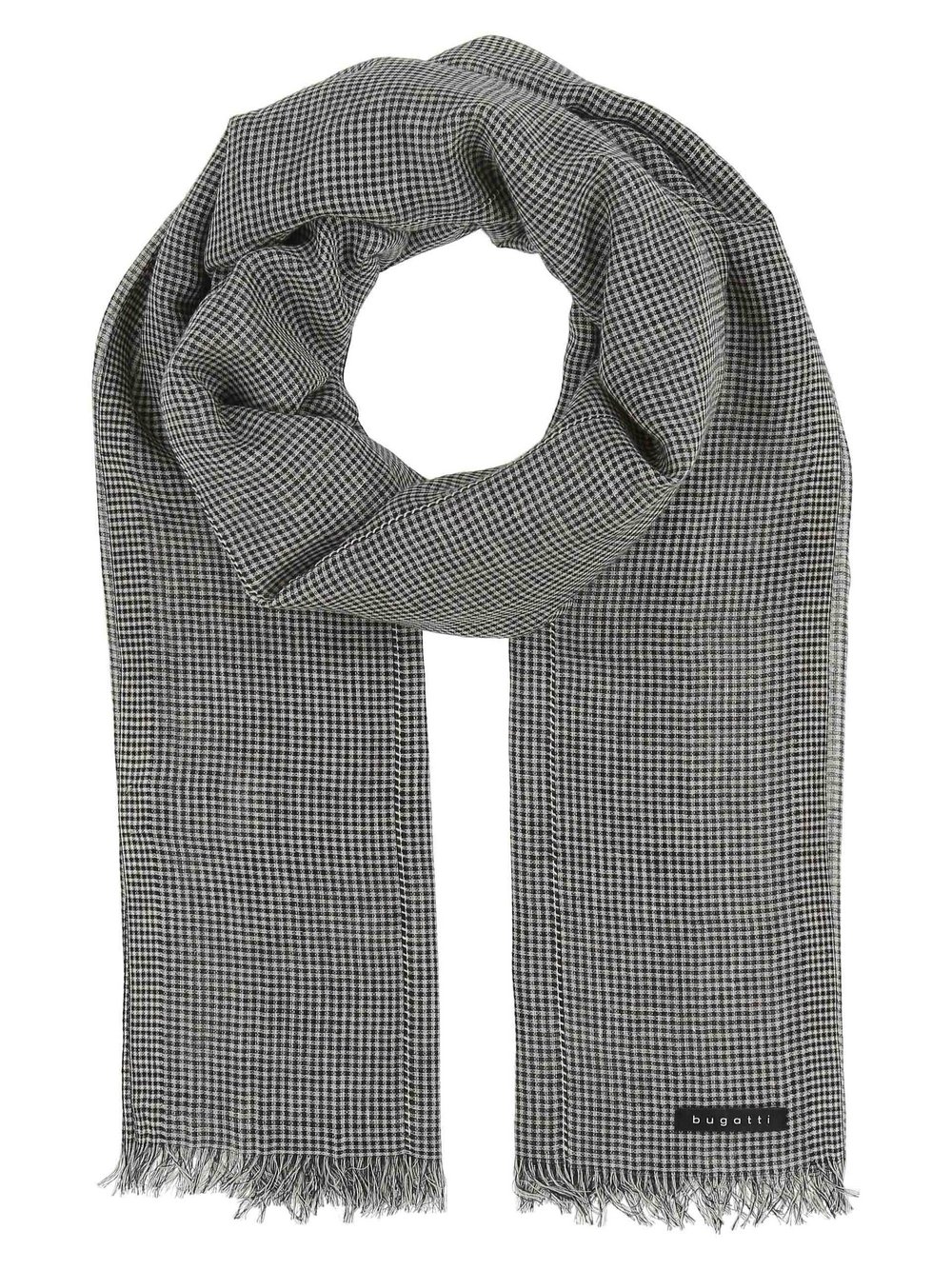 Thumbnail - Bugatti Schal Herren Baumwolle blau kariert, ONE SIZE